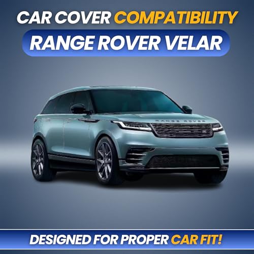 Image of Premium 100% Waterproof Car Cover for Range Rover Velar Model | All-Weather, UV & Dust Protection | Heavy-Duty 3-Layer Fabric | Custom Fit with Mirror & Antenna Pockets | Navy Blue