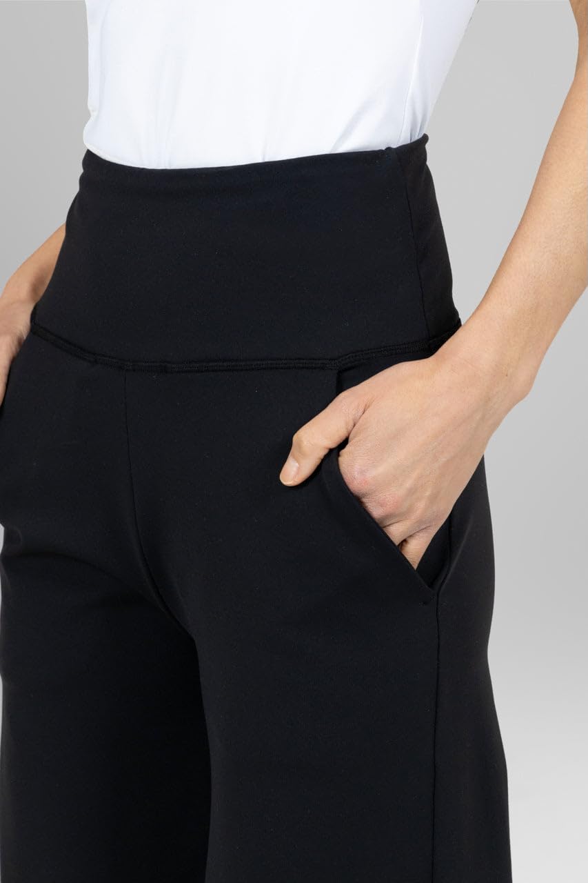 KiraGrace HIGH WAIST WIDE LEG PANT: BLACK