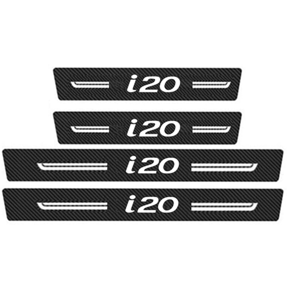 Sdyayfge B 4Pcs Kick Plates Car Door Sill Protector,For Hyundai I20