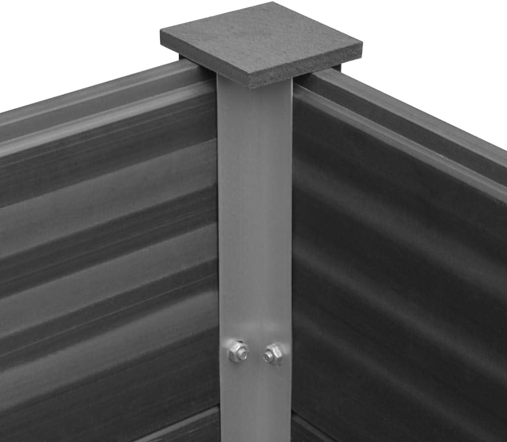 Garden Raised Bed,Planter Box Raised Garden Beds Outdoor WPC 59.1"x39.4"x21.3" Gray