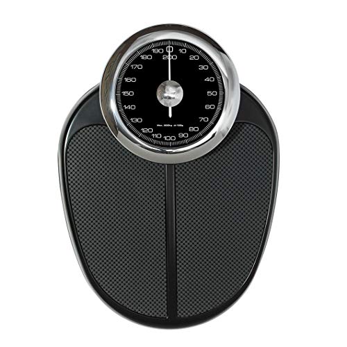 HADECOLL Báscula De Baño Mecánica Analógica Profesional, De Acero Laminado En Frío, con Capacidad De 400 Libras, Ideal para Hoteles, Hogares Y Hospitales.