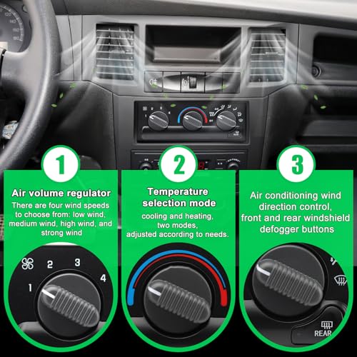 Exact Fit HVAC Heater AC Control Panel w/Rear Defroster for 1999-2005 Chevy Blazer, 1999-2001 GMC Jimmy, 1999-2002 Olds Bravada - Replaces OEM 599-261 15098966 16250535 - Thumbnail 4