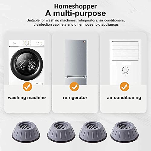 VazzLox Anti Vibration Pads for Washing Machine Washing Machine Feet Pads Shock Absorber Noise Cancelling Washer Support, Washing Machine Anti Vibration Pad Heightening Pads with Suction 3 51rDnLAmdPS