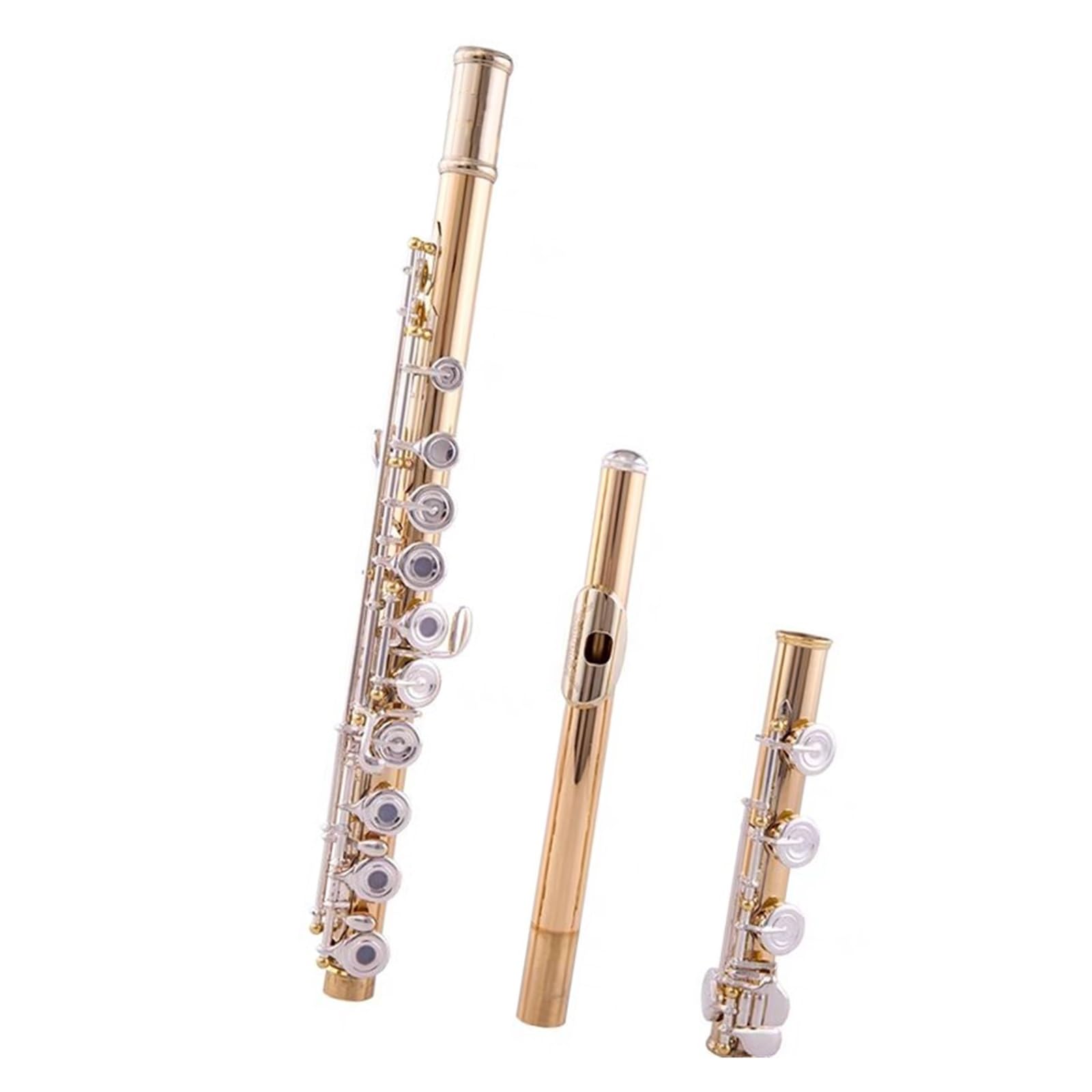 Flauta adultos Flauta Dorada 17 Flauta Chapada En Oro De Doble Propósito Abierta Y Cerrada Instrumento Musical Para Tocar