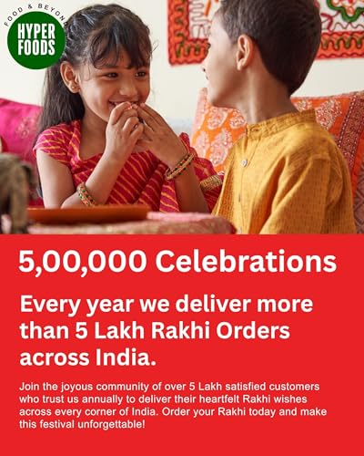 Image of Hyperfoods Rakhi Hamper for Brother Rawfruit's Handcrafted Potli Blue with Thali Roli & Rice Dry Fruits Pack of 4 Almond Cashew Raisins Pistachios 495 Gr Rakhi with DryFruits