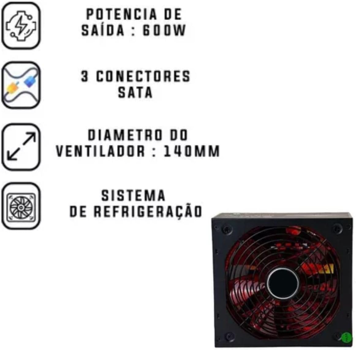 Análise Da Fonte Para PC ATX 600W: Desempenho Silencioso Que Seu Gamer Merece! 6 51rDnWHzPqL. AC SL1200