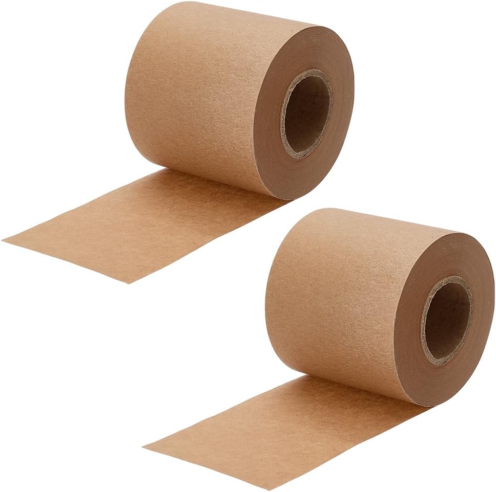 WEBEEDY 328 Ft x 3.4 Inch Brown Note Paper Tape Roll, Wall Mounted Craft Paper Roll for Memo, Notes, Notepad, Message Boards, to Do List, Gift Wrapping, Home Wall Kitchen Decoration