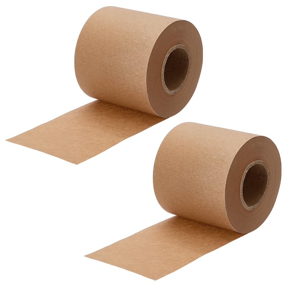 WEBEEDY 100m x 8.7cm Brown Kraft Note Paper Roll Kraft Paper Tape, Wall Mounted Craft Paper Roll for Memo, Notes, Notepad, Message Boards, to Do List, Gift Wrapping, Home Wall Kitchen Decoration