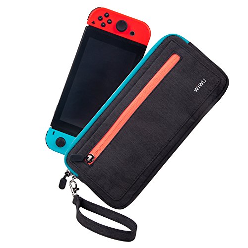 CHIN FAI Slim Carry Case para Nintendo Switch, Funda Protectora de Viaje portátil y Protectora a Prueba de Agua con Ranuras para Tarjetas de Juego