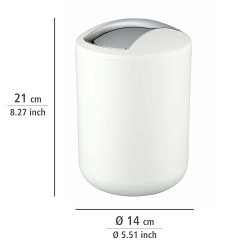 Miniatura 8 de WENKO 21221100 - Papelera giratoria Brasil, S, gris pardo, 1 paquete, 5.5 x 5.5 x 8.3 in