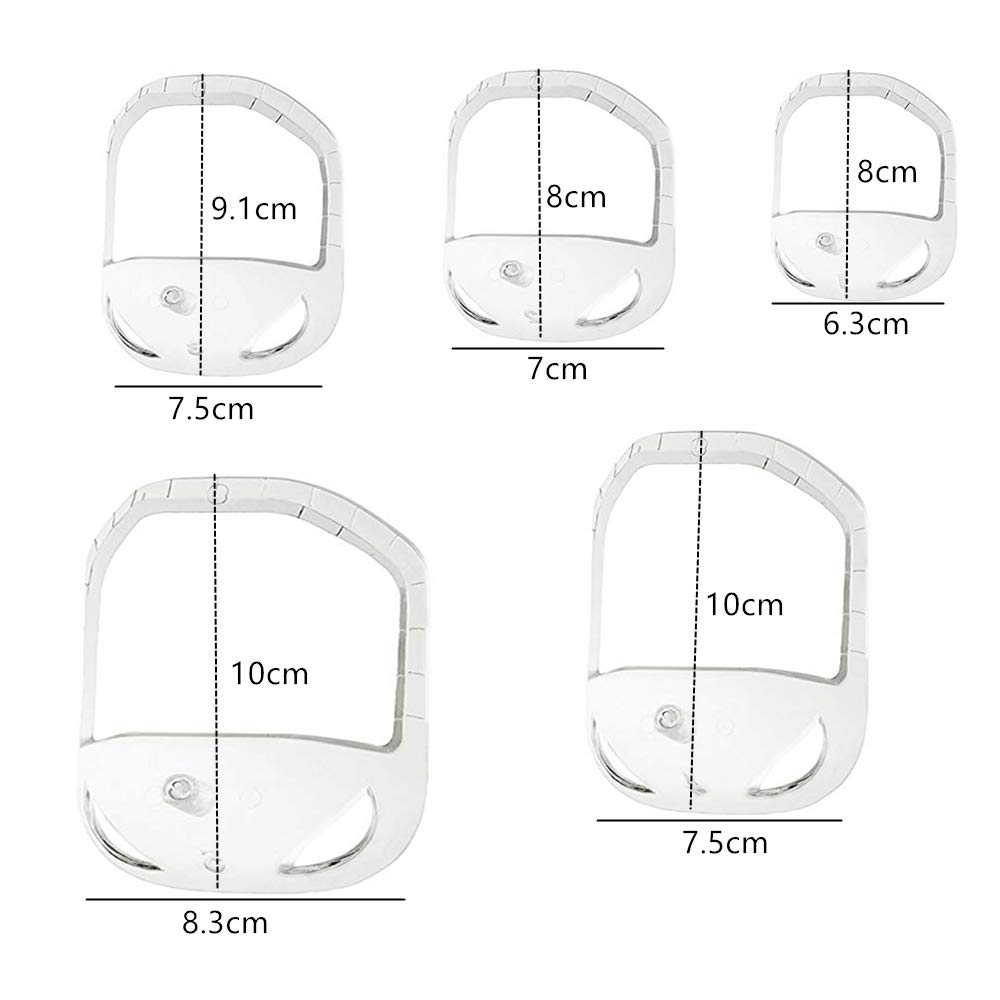 Image secondaire de Ensemble de 5 tailles pour barbe de chèvre - Outil de façonnage de barbe - Modèle de rasage tendance pour homme