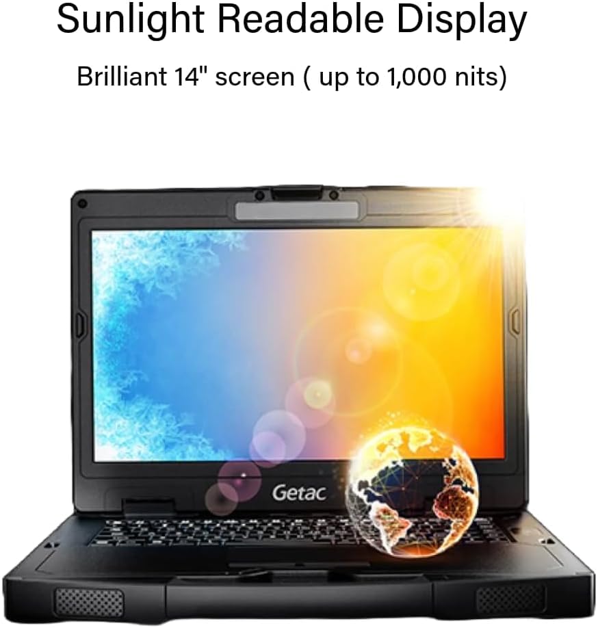 Image of Getac S410 G5 Rugged Laptop 14 inch Multi-Touch Intel Core i7-1360P 2.2GHz 16GB RAM 512GB SSD 5G Cell