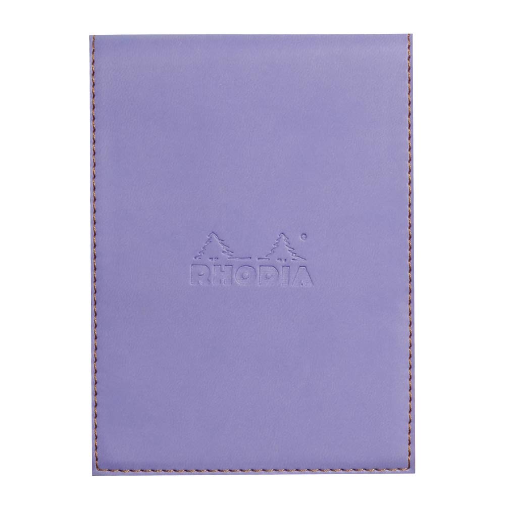 RHODIA 128209C, Clipboard Case + Stapled Notepad N°12 Iris, 8.5x12 cm, Lined, 80 Detachable Sheets
