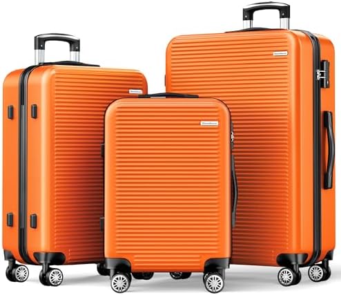 Luggage Sets Lightweight 3 Piece Luggage Set ABS
