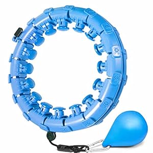 Weighted Smart Fitness Hoop,24 Detachable Knots Abdomen Fitness Weight Loss Non-Falling Fitness Hoops, Adjustable Weight…
