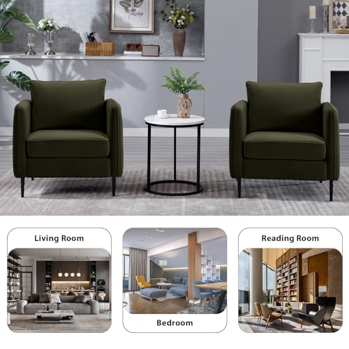 Sillón plegable terciopelo suave verde miniatura 3