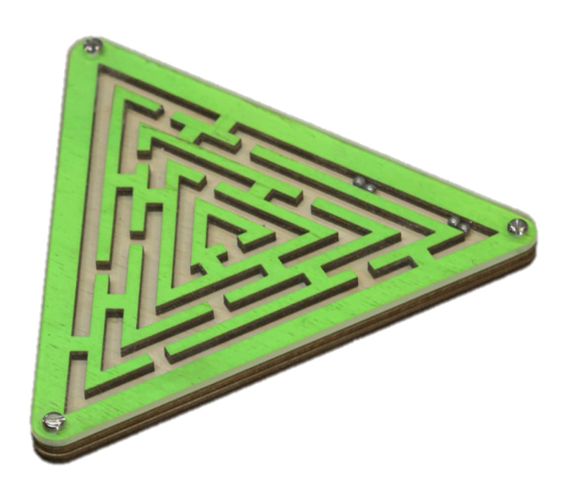Shopoflux® Wooden Labyrinth Ball Game Toys Puzzle Gifts for Kids Young Adults | Memory Maze Ball Goli Board Game (Triangle Green) (B09F36148K) Amazon Price History, Amazon Price Tracker