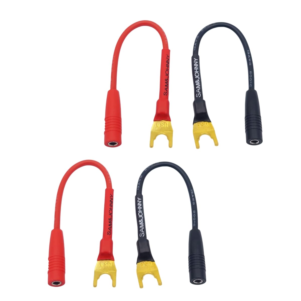 40 PCS 4mm Banana Plug Connectors - Screw Type For Speaker Wire (20 Red + 20 Black) - Gold Plated