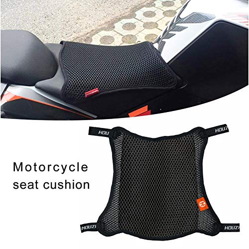 kaersishop Cubierta de Asiento Motocicleta Cubierta de Asiento Fresco, Tela de Malla 3D Antideslizante Aislamiento de Calor Protector Solar Motocicleta Cojín Accesorios de Motocicleta