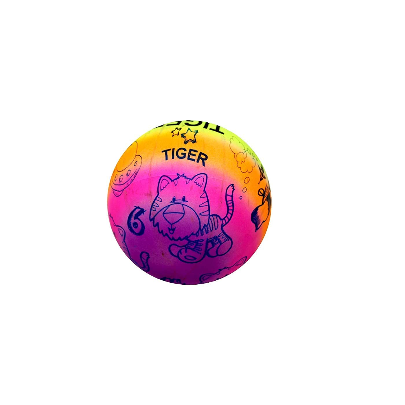 GLAN Colourful Inflatable Soft Rubber Beach Balls Pool Toys Ball Outdoor Play Sport Toys for Kids Sand Play Set of 2Pcs Pack of 1 (Beach Ball) 3