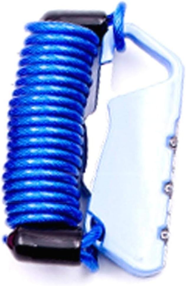 Bicycle Lock, Anti-theft Code Lock, Portable Fixed Car Lock, Electric Bike Chain Lock, Helmet Padlock-Blue