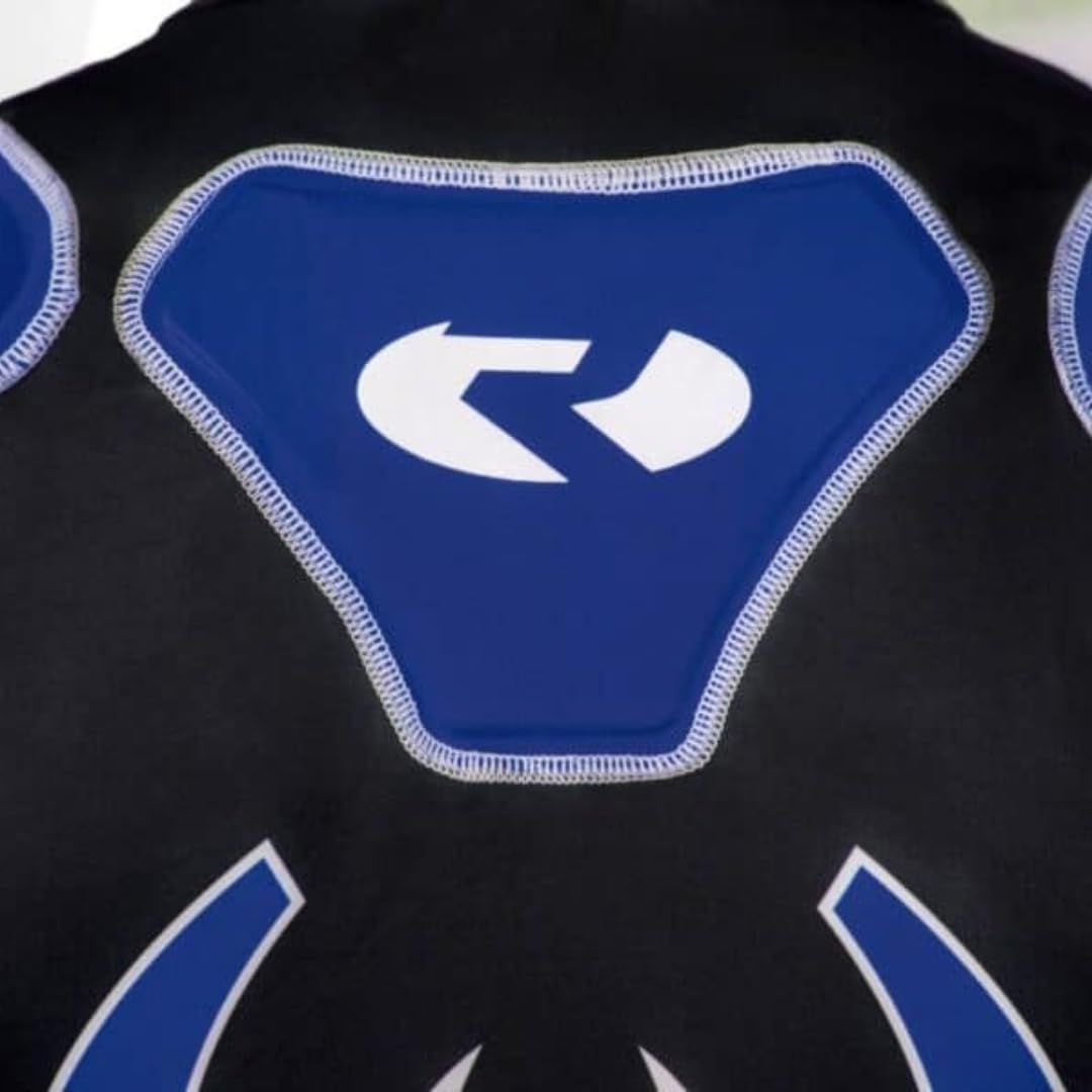 Épaulière de Rugby Professionnelle pour Hommes - Modèle Vulcano Bleu/Noir – Protection de Rugby Rembourrée - Catégories Masculines