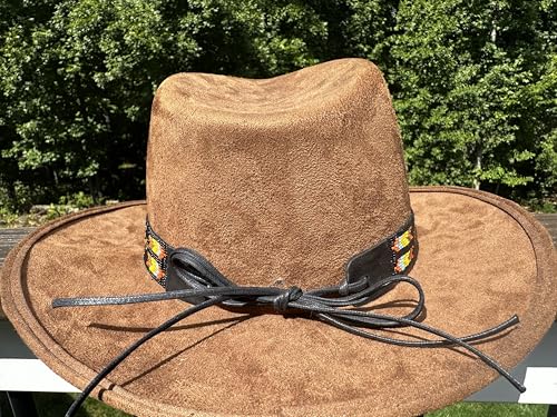 Image of Cowboy Western Beaded Hat Band Rodeo Style Handmade