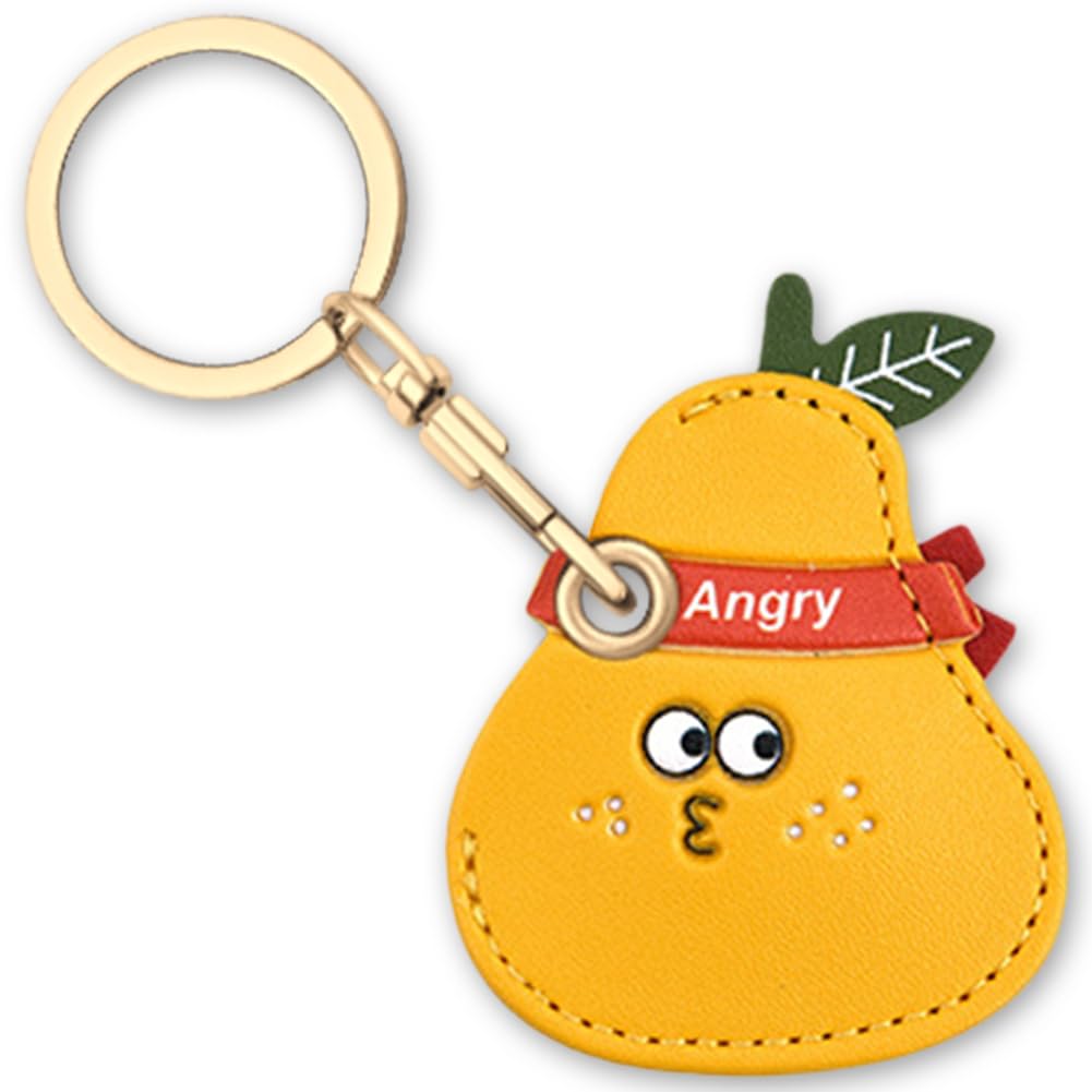 AXFEE AirTag Schutzhülle, Leder Keyring Kompatibel mit Mini A-pple, Hülle Case, Cover mit Schlüsselanhänger