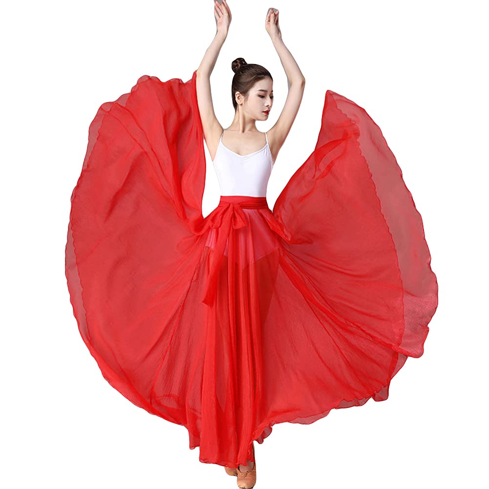 Spódnica do tańca brzucha dla kobiet, kostium do tańca brzucha, flamenco, falbanki, spódnica Big Swing, spódnica, kostium do tańca, spódnica maxi, plisowana spódnica do tańca narodowego