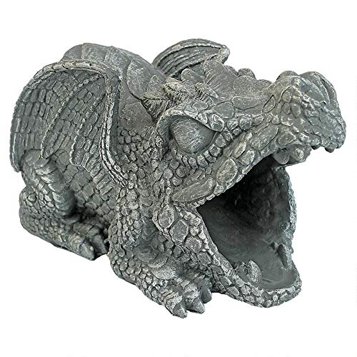 Design Toscano Darian le Dragon Gardien de Gouttière Statue d'Extension de Gouttière, 23 cm, polyrésine, palette complète de couleur Cover