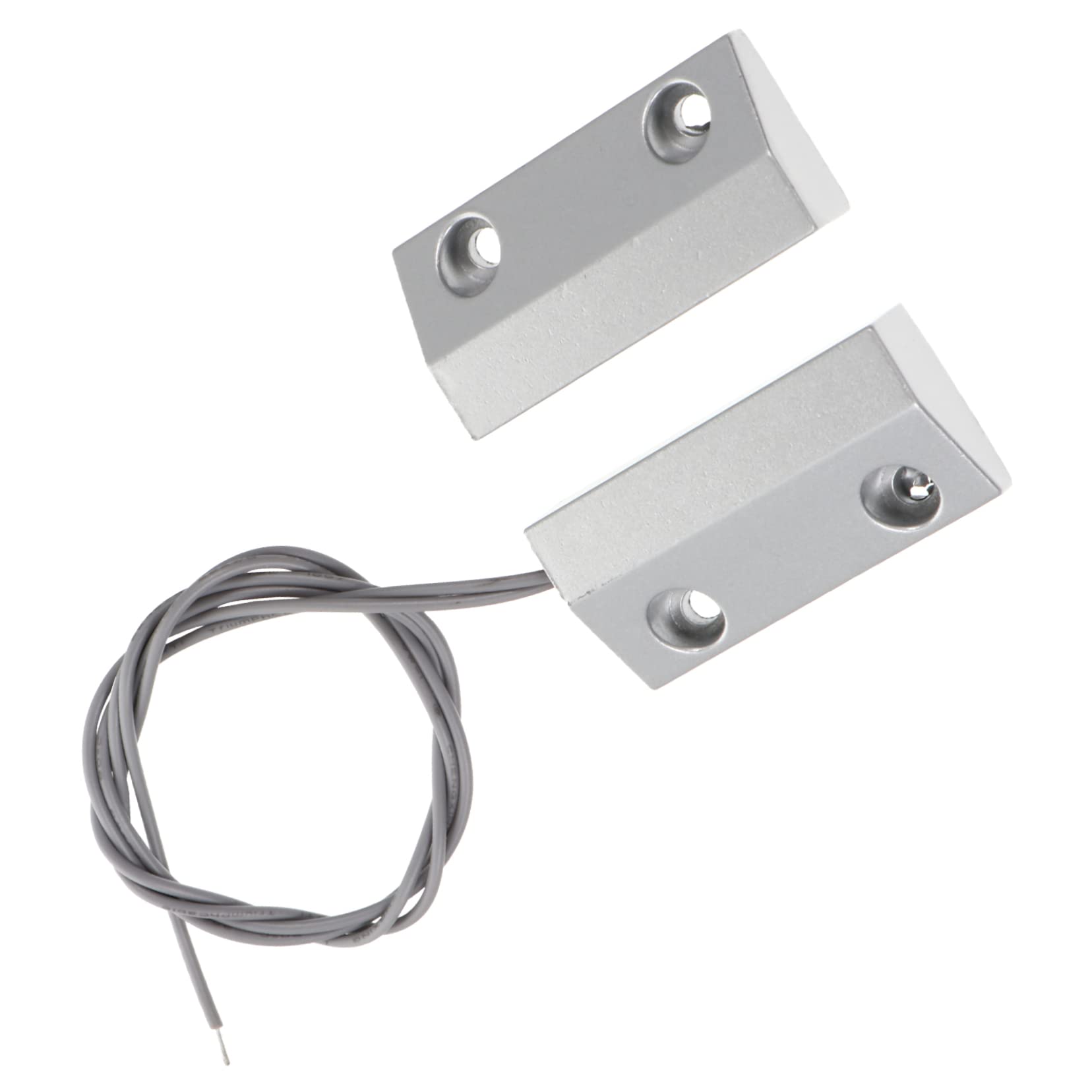 ARTIBETTER Lot De 3 Détecteurs Magnétiques Filaires pour Extérieur Alarme De Porte Alliage De Zinc Argenté