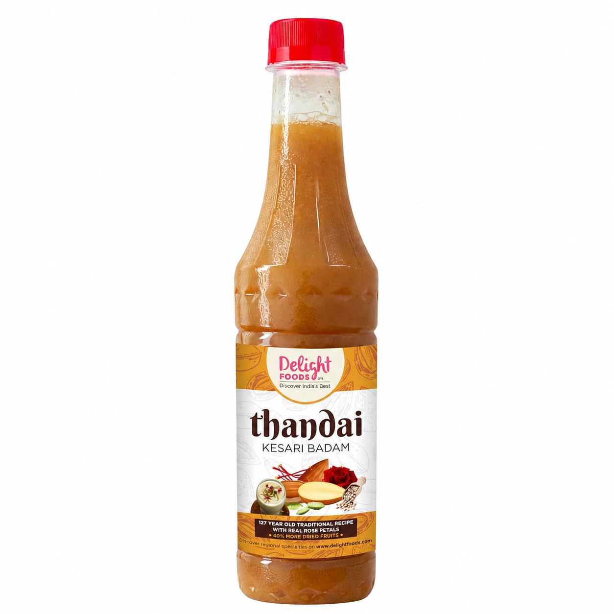 Delight Foods Kesar Badam Sharbat 750Ml | Sharbet | Summer Cooler-image-39