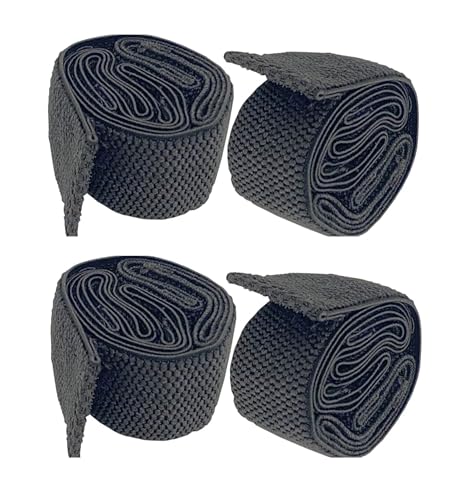 Image of Physio Therapy Machine Elastic Straps /Band /Velcro belt Black stripes for Placing Rubber Pads for All Physiotherapy Machine (4 Set of 12 piece)