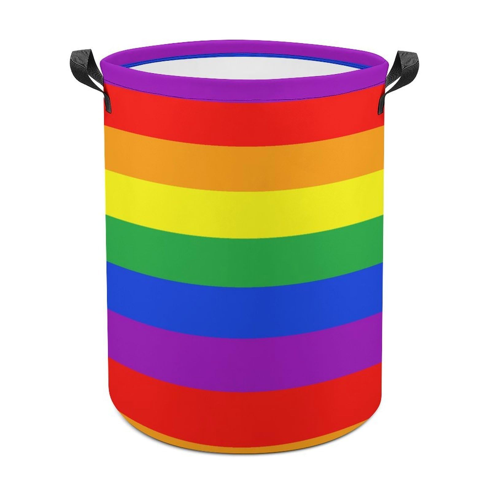 MHYRAC Laundry Hamper, Rainbow Flag Laundry Basket, Washing Basket with Handle