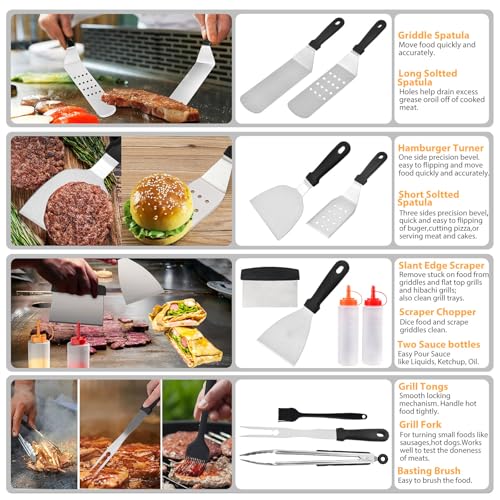 31pcs-Griddle-Accessories-Utensils-Kit-Flat-Top-Grill-Accessory-Set-for-Blackstone-Camp-Chef-Grill-Spatula-Set-with-Burger-Press-Brushes-Scraper-etc-for-Outdoor-Barbecue-Men-Gift