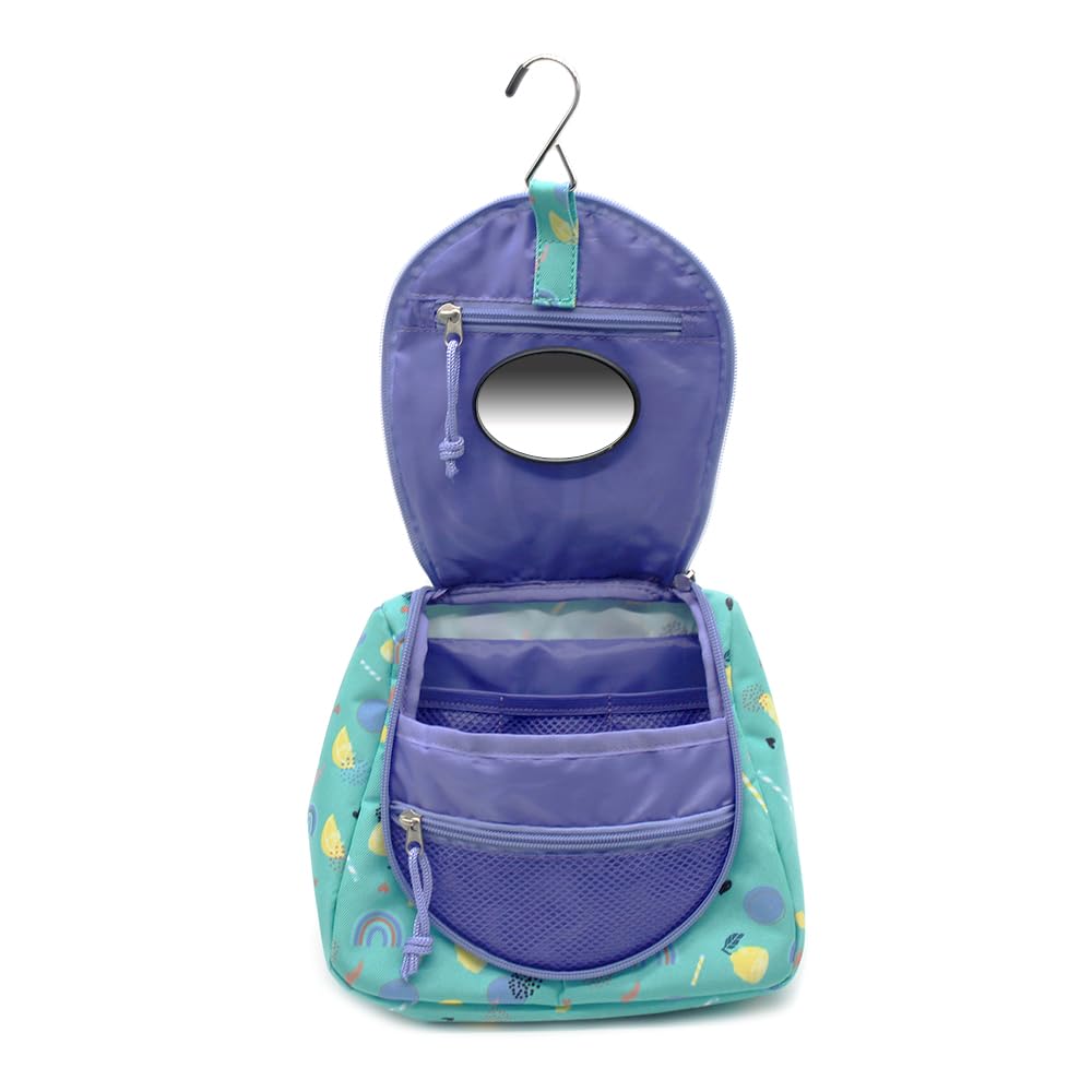Image secondaire de Les DEGLINGOS - Trousse de Toilette Kiprokos Le zèbre - Bébé et Enfant - Rangements astucieux - 23cm - Violet