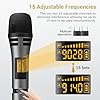 TONOR TW350 Wireless Microphones for Singing,UHF Handheld Dynamic Karaoke Mics& Receiver for Devices with XLR, 6.35mm & 3.5mm Audio Interfaz, 60 m for Karaoke, Wedding, DJ, Party, Church, TW350 Grey #3