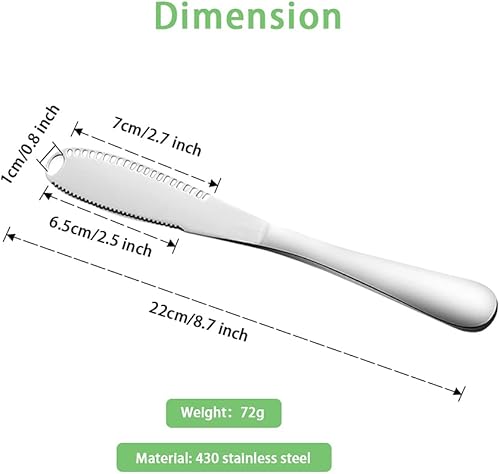 Miniatura 4 de NA - Cuchillo de mantequilla 3 en 1, cuchillo esparcidor de mantequilla para mantequilla fría, una herramienta indispensable para procesar