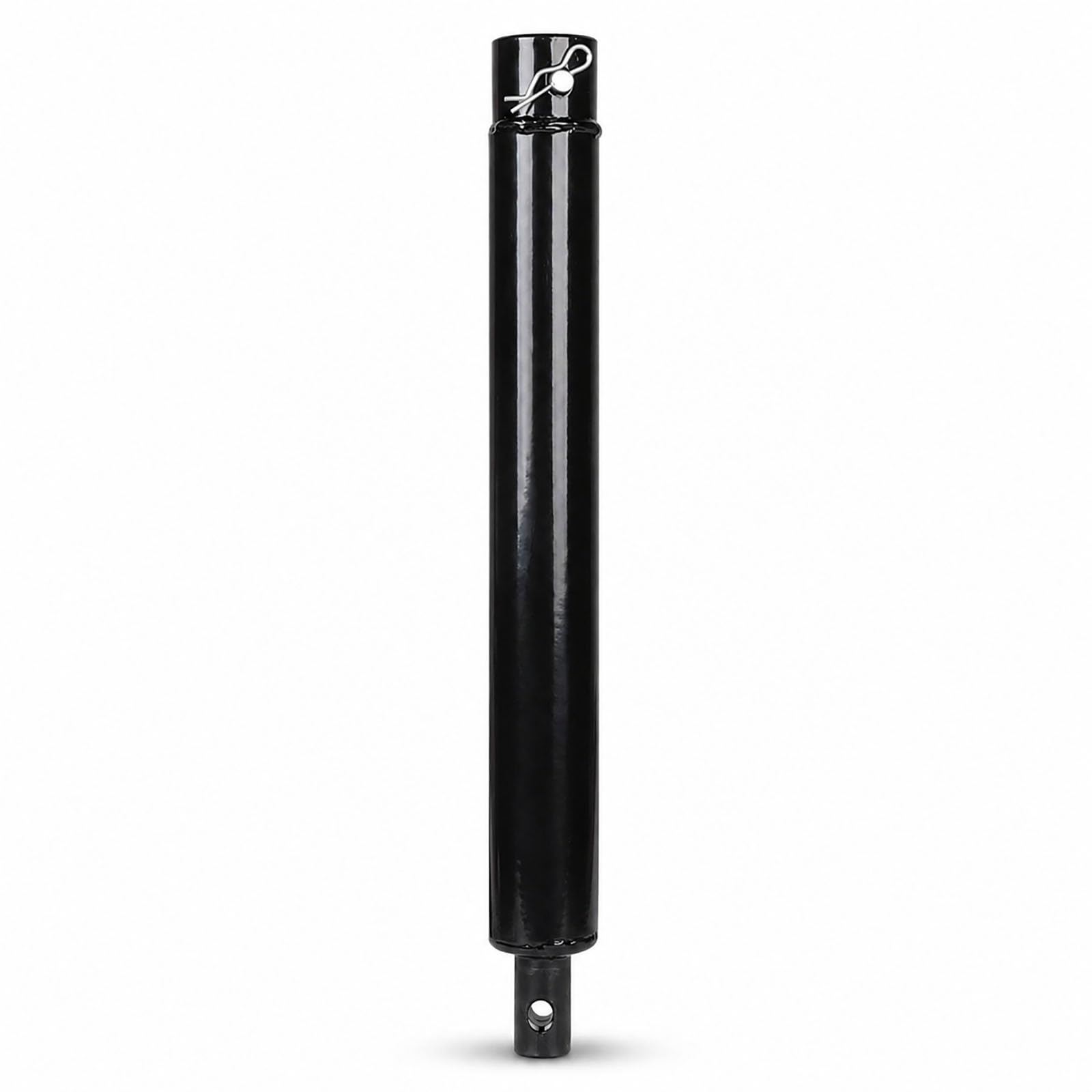 LMSAWK 400mm Steel Auger Extension Attachment with Safety Bolt, Attachment Diameter 20mm Drill Extension Professional Accessory Rotary Drill Driver Earth Garden Drill Earth Auger, Black Carbon Steel