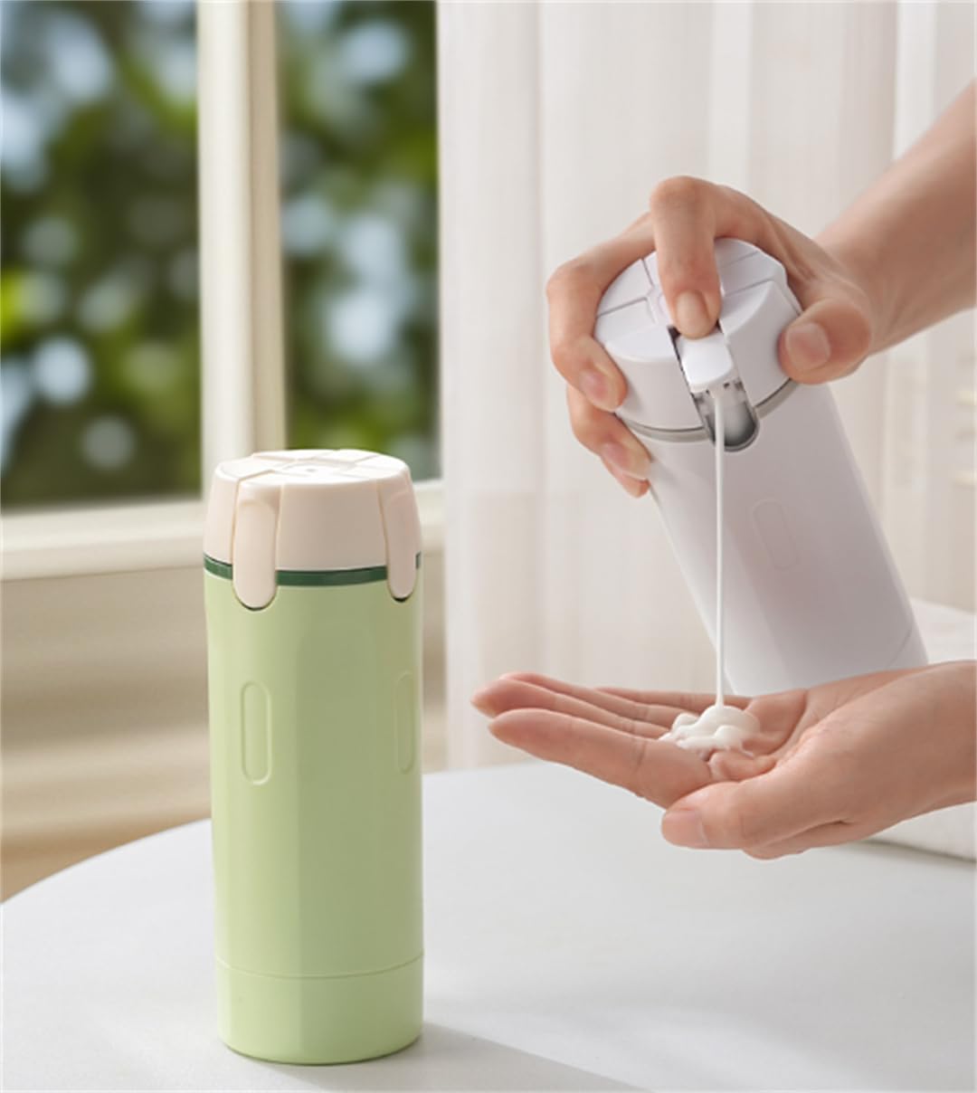 SWZEC VielPack 4-in-1 Reise-Dispenser(Grün)