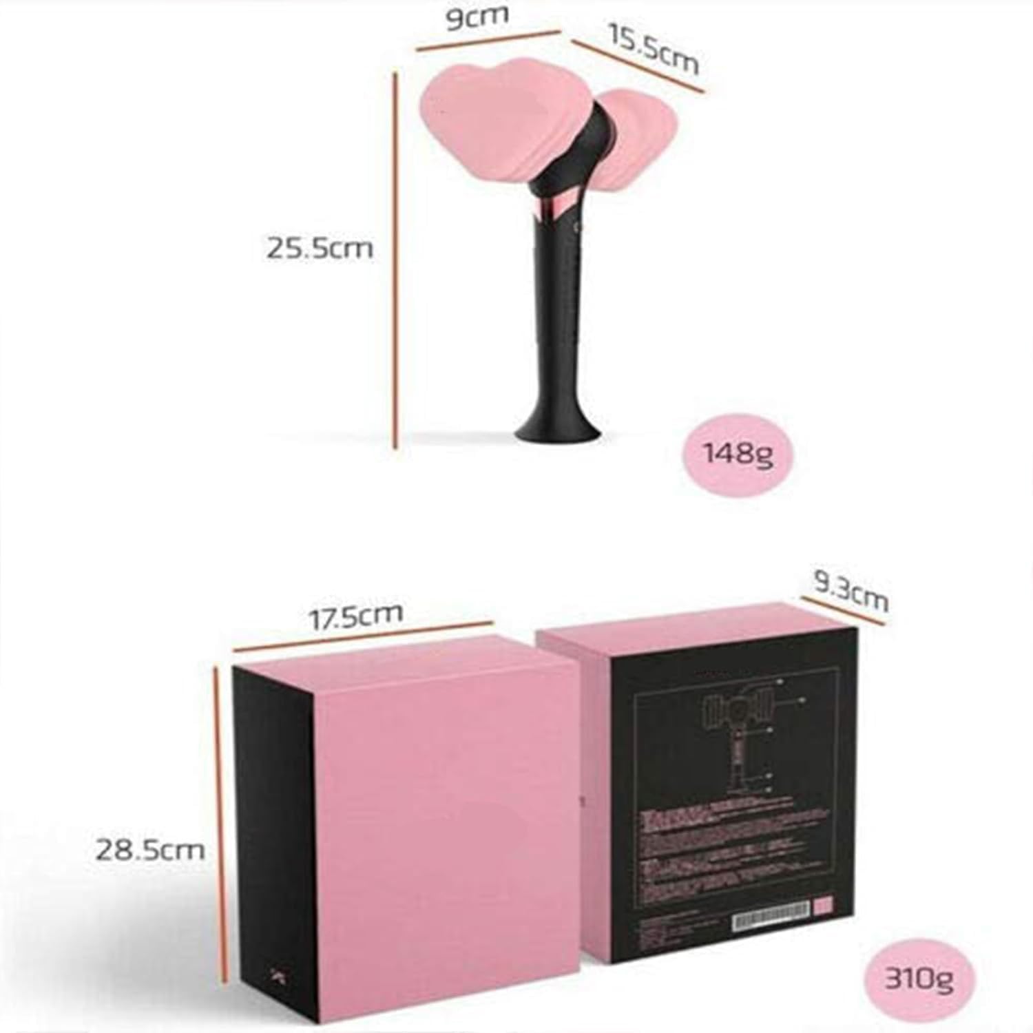 Light Stick Concert Glow Lamp Official Hammer Light Stick Fans Gift Hiphop Stick Fun Heart Luminous Lamp (Rose, Unique)