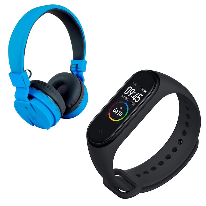 Elevea ( 12 Years Warranty - Comfortable On-Ear Bluetooth Wireless Headphone, M4 Band Bluetooth Fitness Tracker-image-12