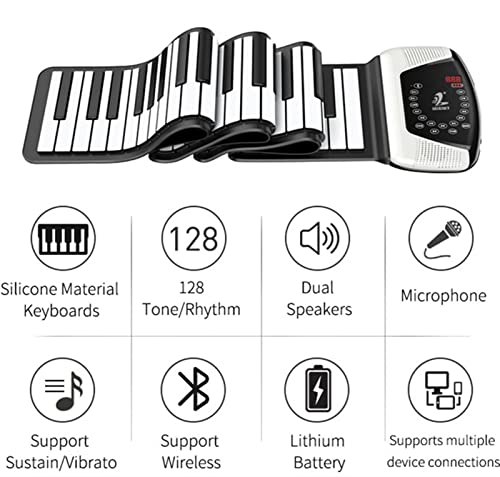 TSTS Piano électrique Pliable Clavier 88 Keys avec Clé USB Joueur Professional Piano Numérique Piano MIDI Clavier… - Les Beatles, Paul McCartney, John Lennon, RIngo Starr, George Harrison TSTS Piano électrique Pliable Clavier 88 Keys avec Clé USB Joueur Professional Piano Numérique Piano MIDI Clavier… – Image 3