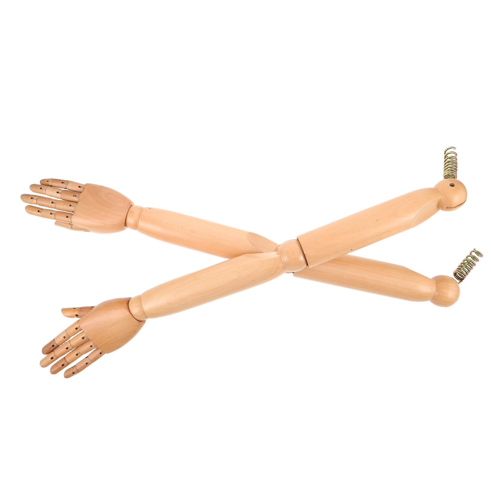 Generico Braccio di Manichino in Legno Beige 1 Paio Snodato