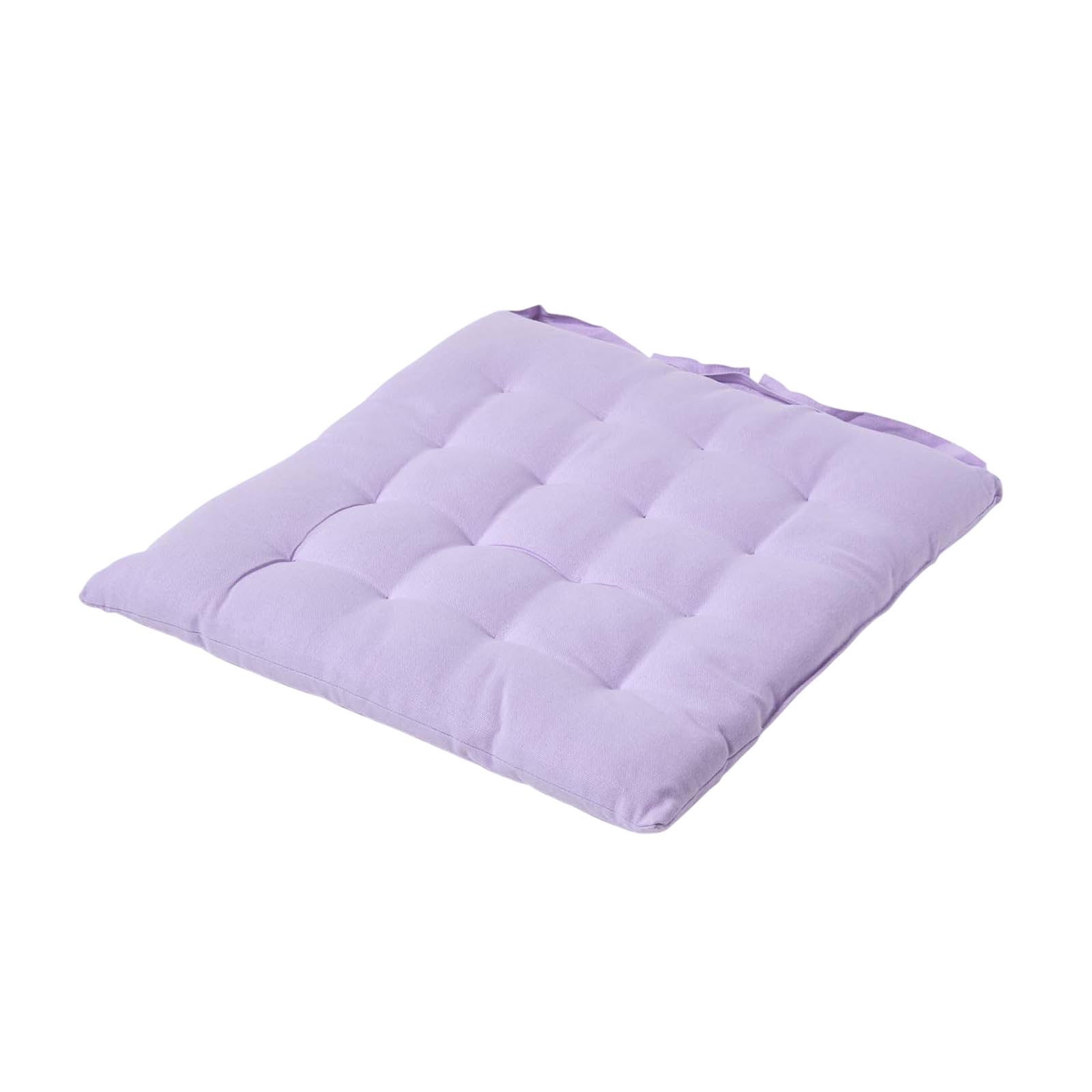 HOMESCAPES - Seat Pad - Mauve - 40 x 40 cm - Indoor - Garden - Dining - Chair Cushion with a Button Tie Handle to fix to Chair - 100% Cotton - Well Filled - Easy Care - Washable At Home