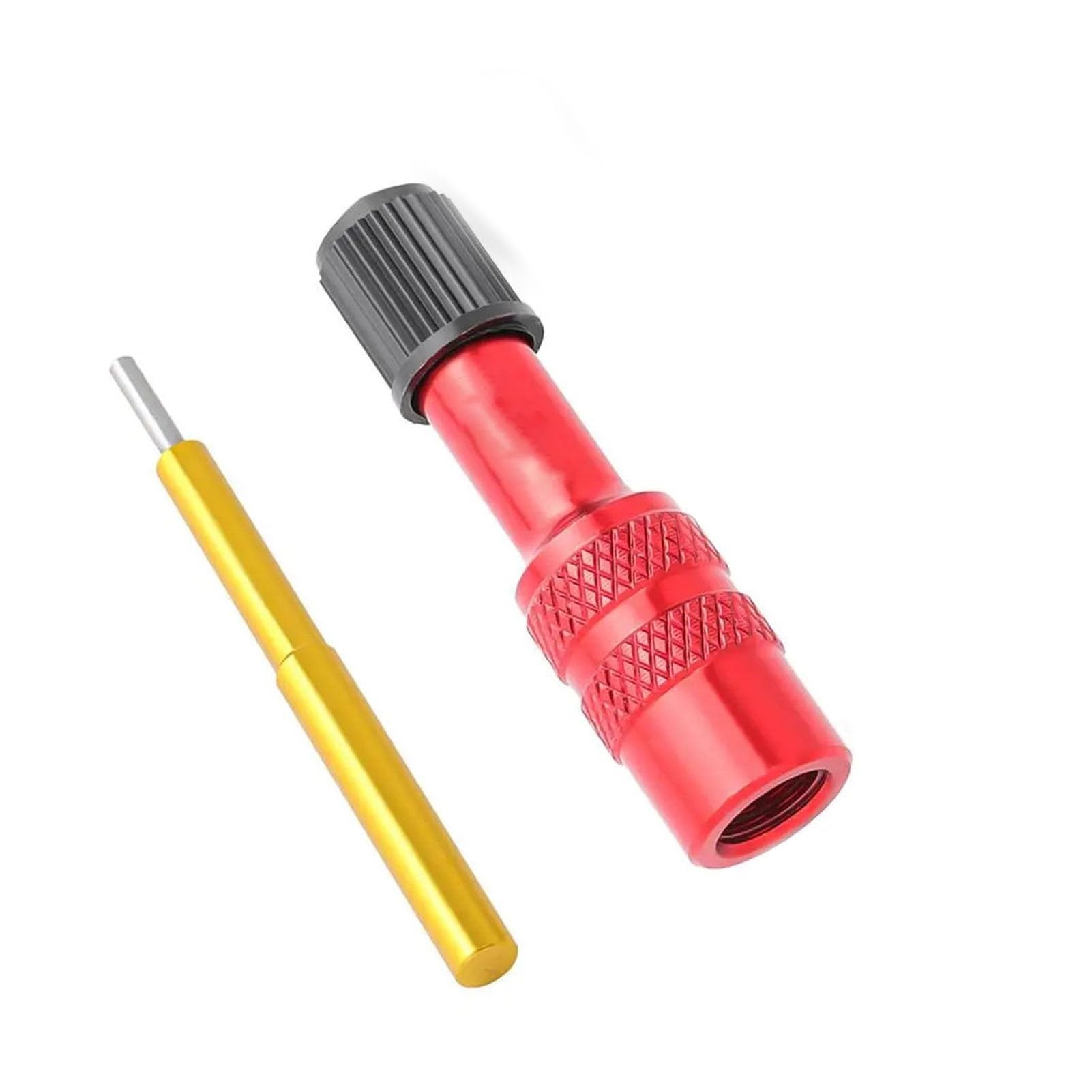 Dymkie Red Bike Fork Valve Adapter Mtbs Road Bicycle Rear Shock Inflatable Valve Adapter Bike Air Fork Tool(Red)