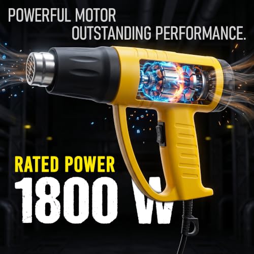 Image of VORMIR VR HG18-30 Hot Air Tool 1800W, 400C-700C Temperature Range, 300-550L /min Air Flow Heat Gun for Workshop Applications - 12 Months Warranty
