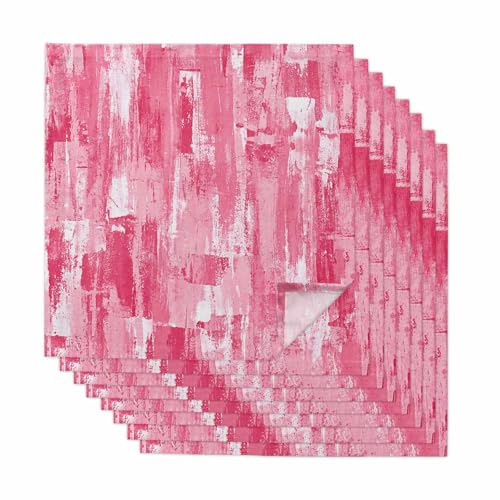 Servilletas de tela rosas modernas paquete de 8 miniatura 1