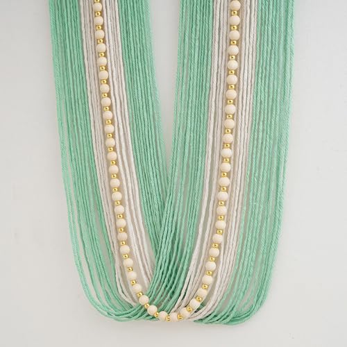 Tapiz de pared de macramé decorativo Uqezagpa de fibra natural para interiores artísticos 5