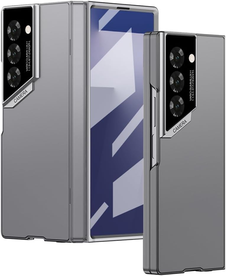 For Samsung Galaxy Z Fold 7用スリムケース、ハードPCフロストオールインクルーシブ電話ケーススクリーンレン